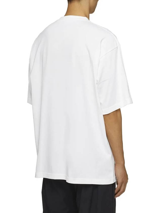 Luxury Balenciaga Uniform Logo Short Sleeve T-shirt White
