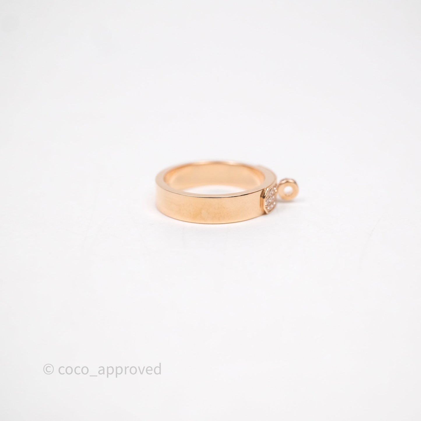 Hermès Kelly Ring Rose Gold With Diamonds Size 54