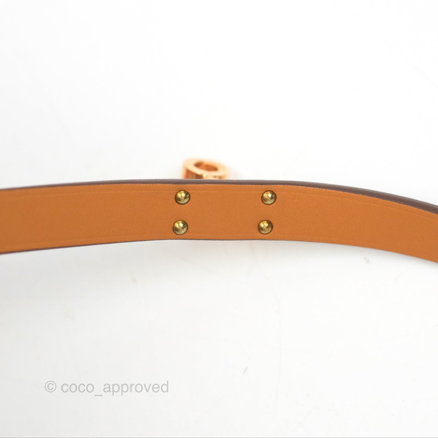 Hermès Mini Kelly Double Tour Bracelet Etoupe Swift Rose Gold Hardware