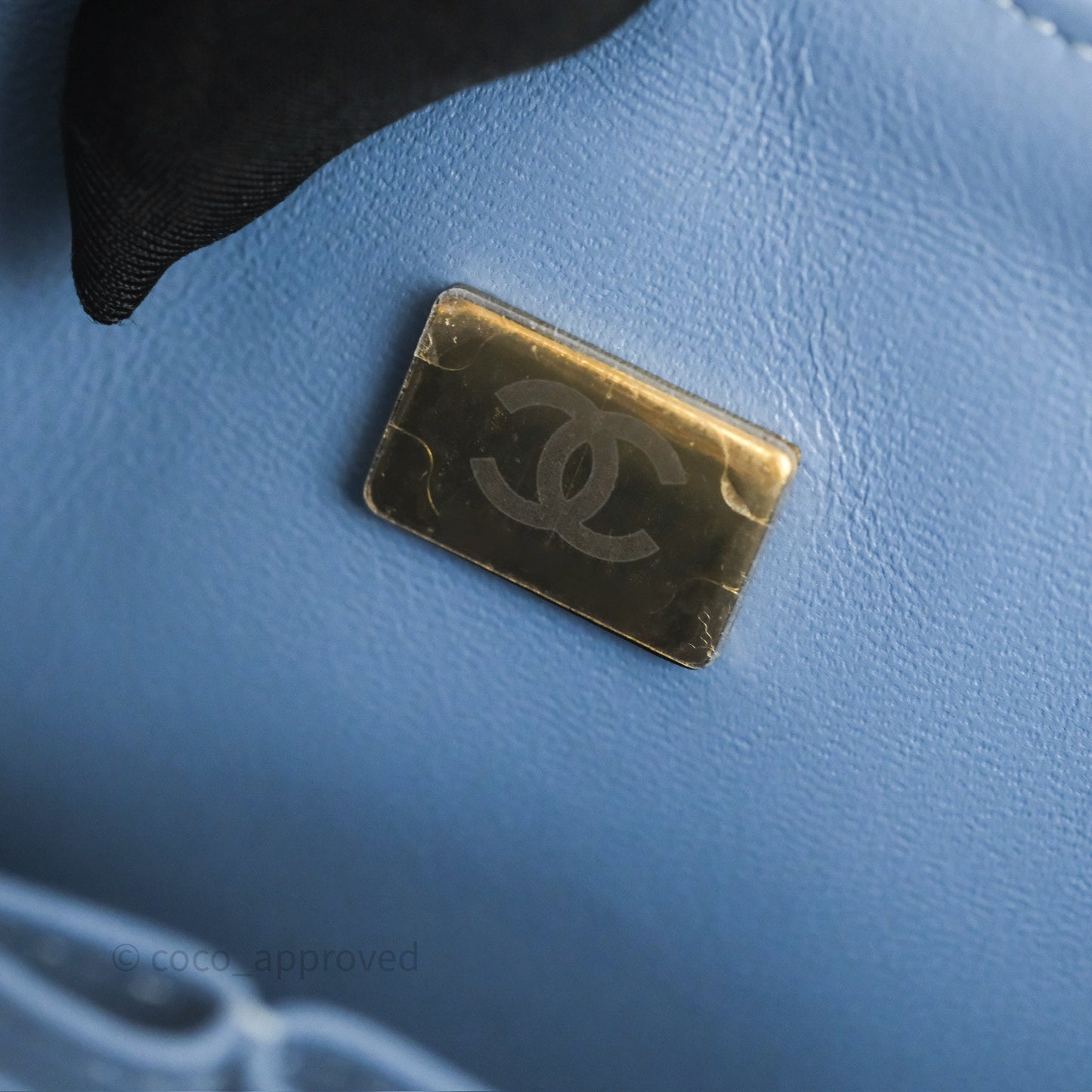 Chanel Quilted Small Double Flap Blue Printed Denim Gold Hardware