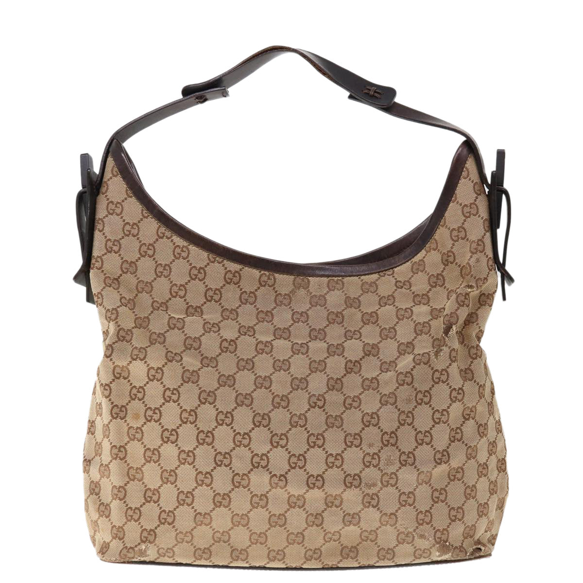 GUCCI GG Canvas Shoulder Bag Beige 106242  66149