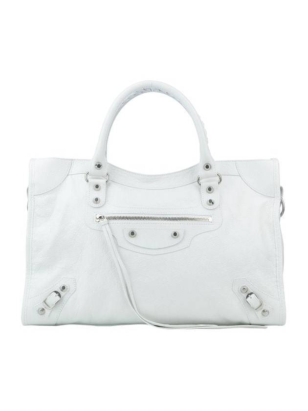 Luxury Balenciaga Le City Medium Bag White