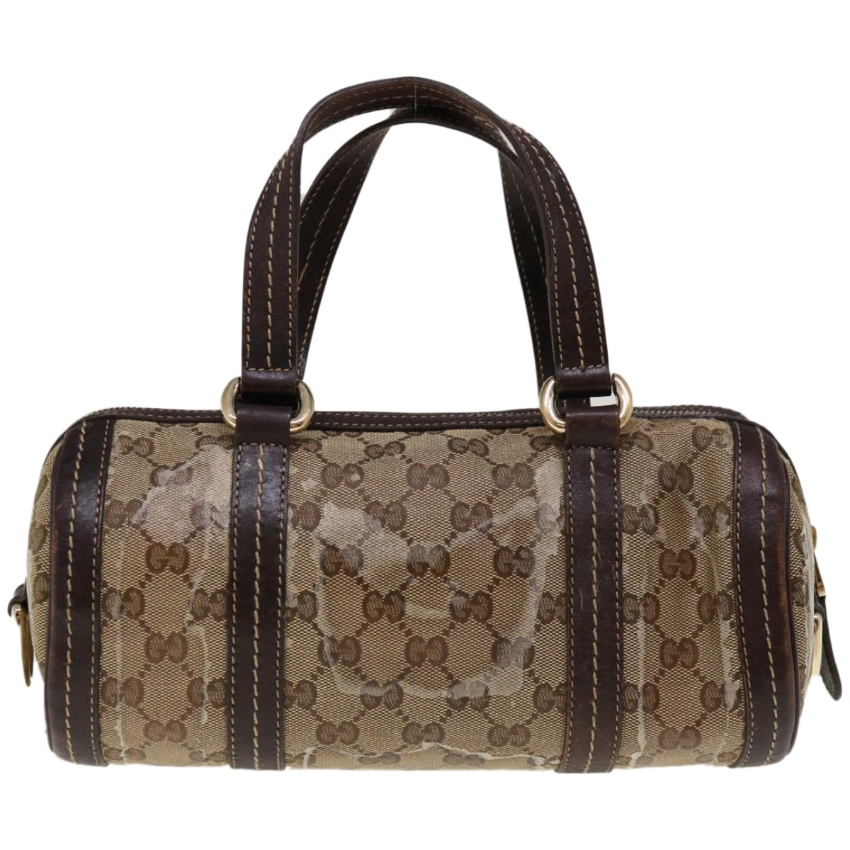 GUCCI GG Crystal Canvas Hand Bag Coated Canvas Beige  66180