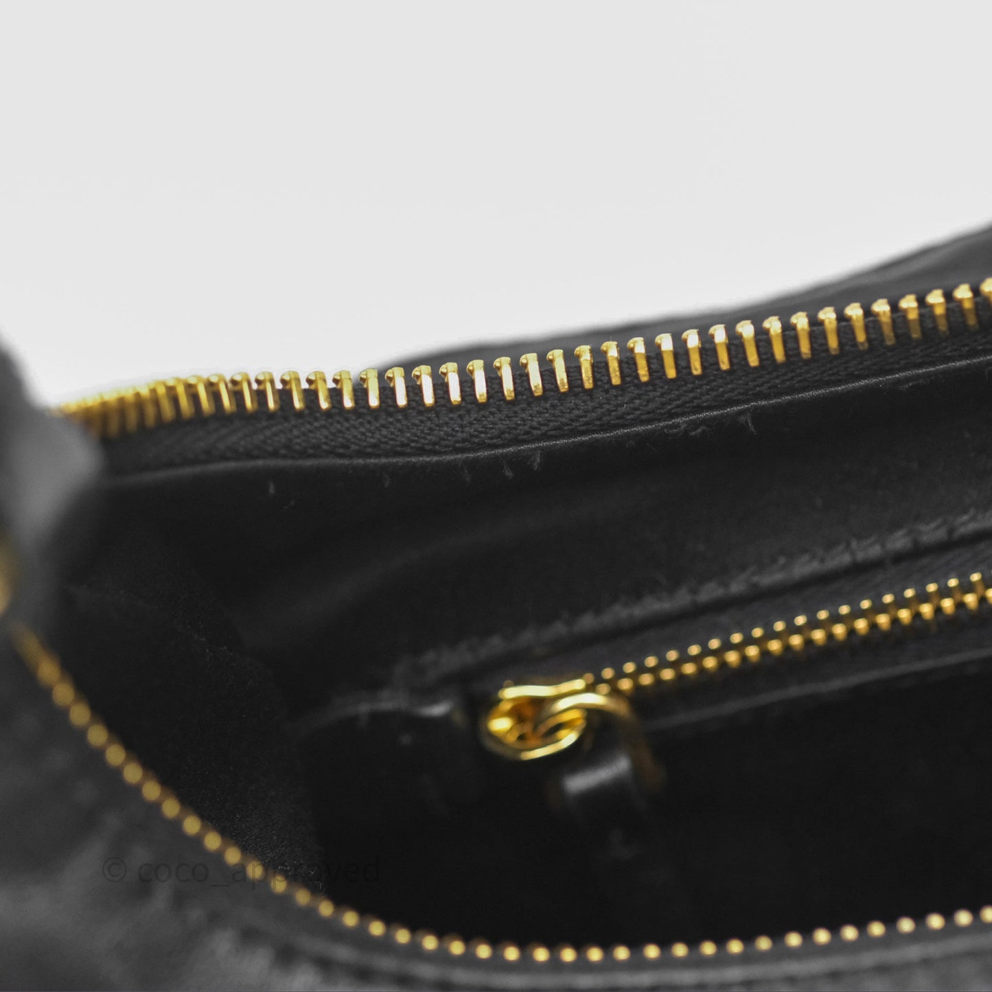 Miu Miu Nappa Leather Pocket Bag Black Lambskin Gold Hardware