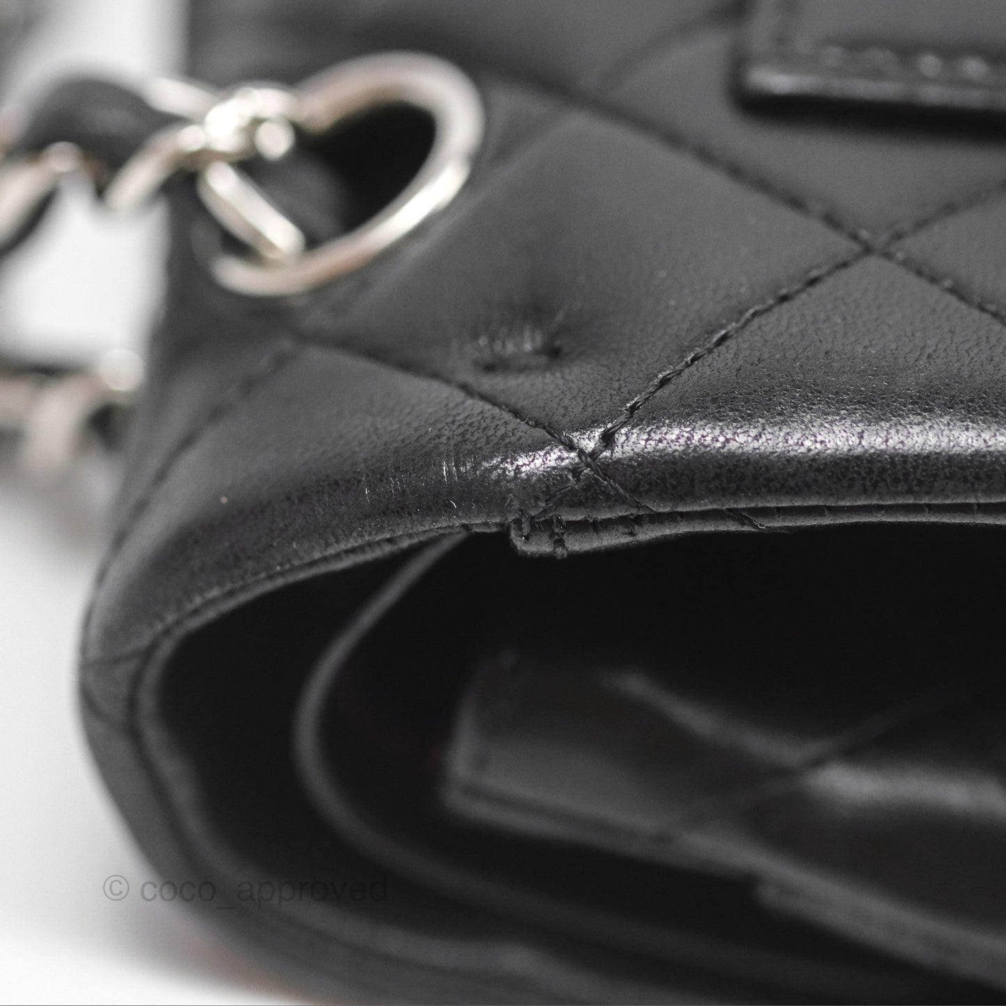 Chanel Small S/M Classic Flap Black Lambskin Silver Hardware