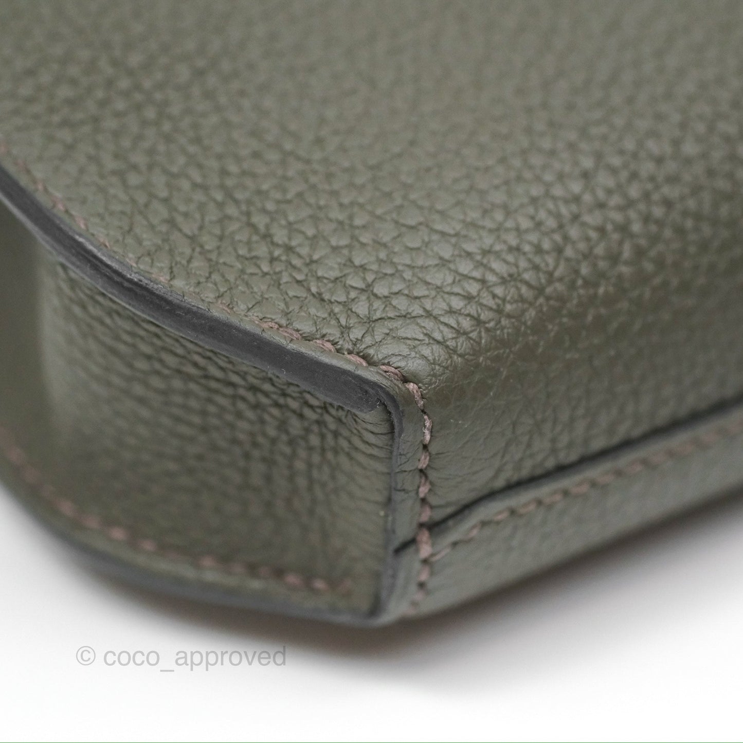Hermès Kelly Depeches 25 Pouch Vert De Gris Togo