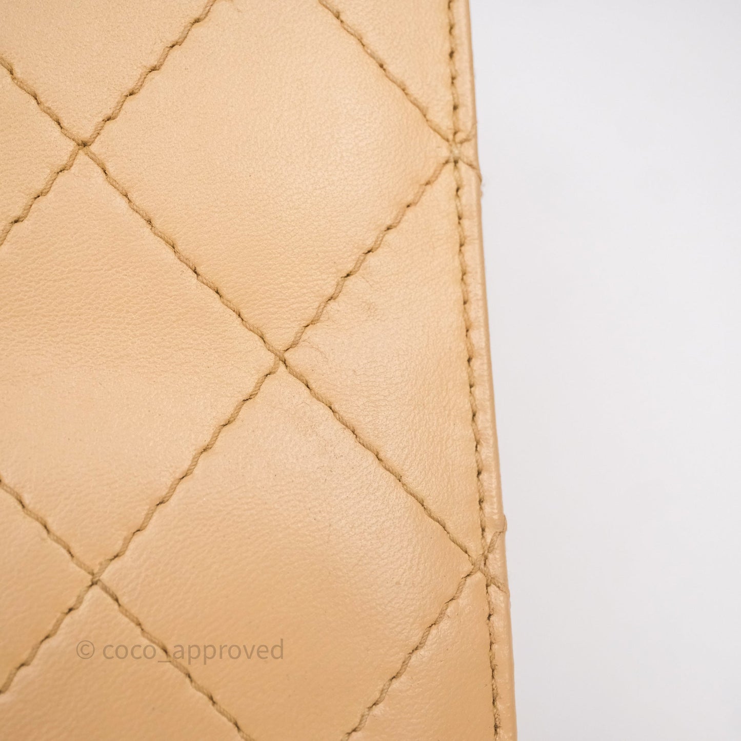 Chanel Vintage Quilted Kelly Shoulder Bag Beige Silver Hardware