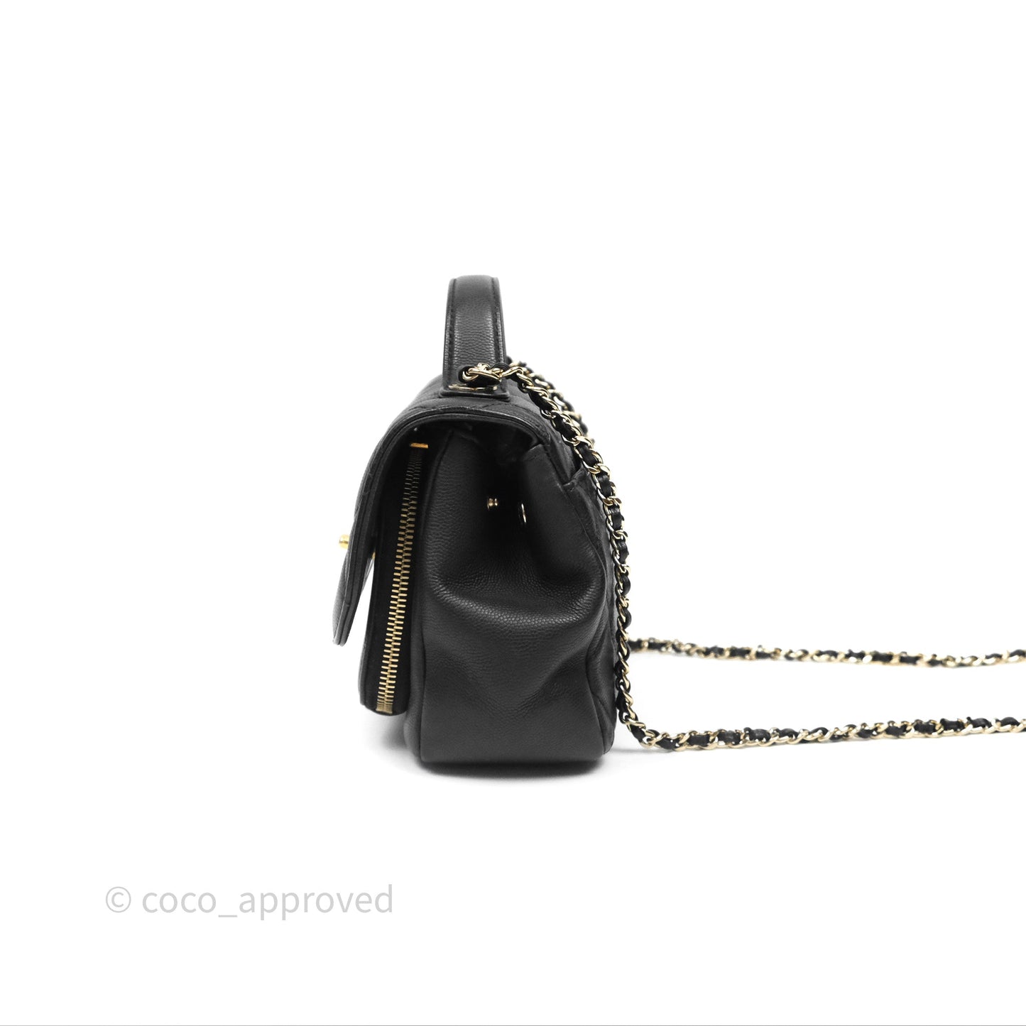 Chanel Quilted Small Business Affinity Flap Black Caviar Gold Hardware