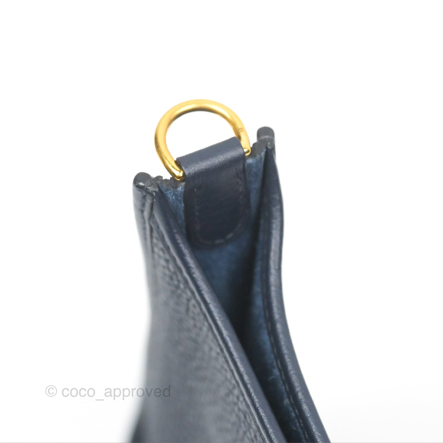 Hermès Mini Evelyne 16 Bleu Nuit 2Z Clemence Gold Hardware