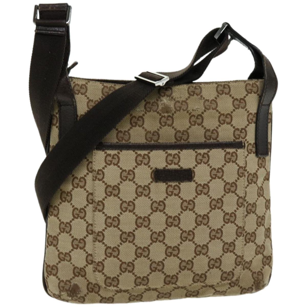 GUCCI GG Canvas Shoulder Bag Beige Brown  66220