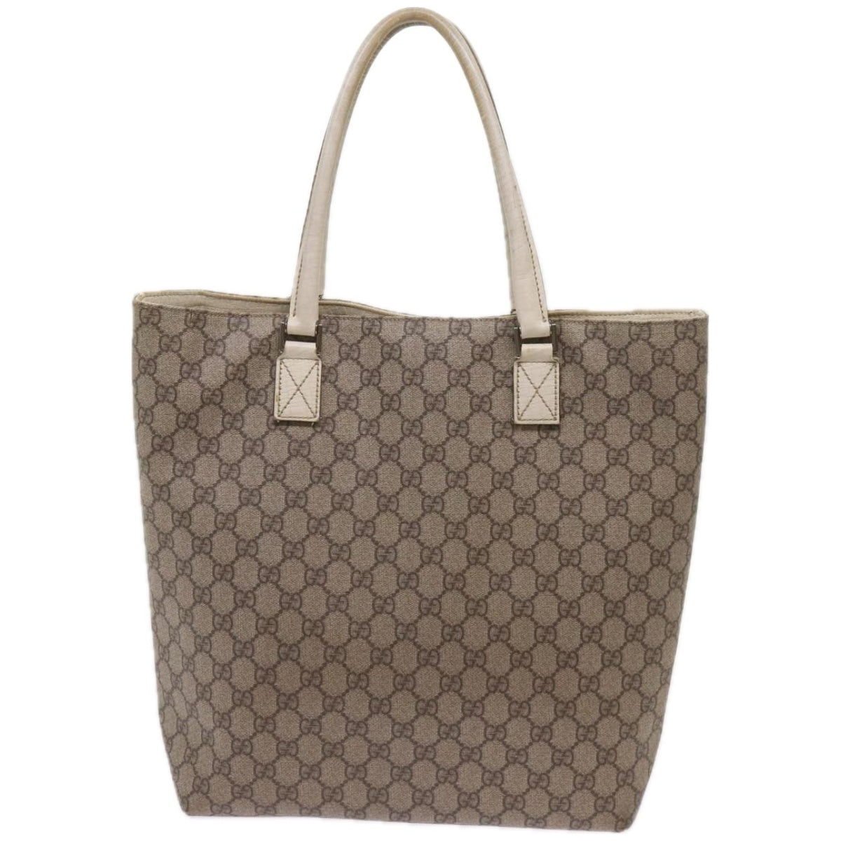 GUCCI GG Canvas Tote Bag PVC Beige  66222