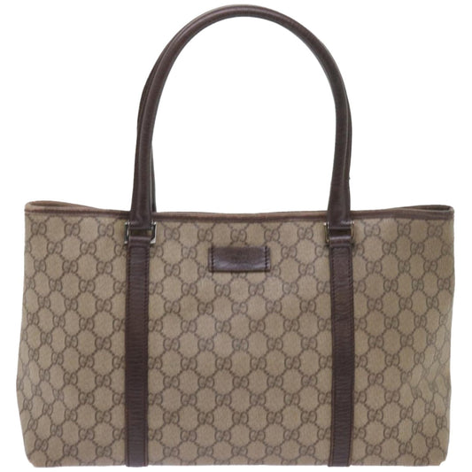 GUCCI GG Canvas Tote Bag PVC Beige  66223