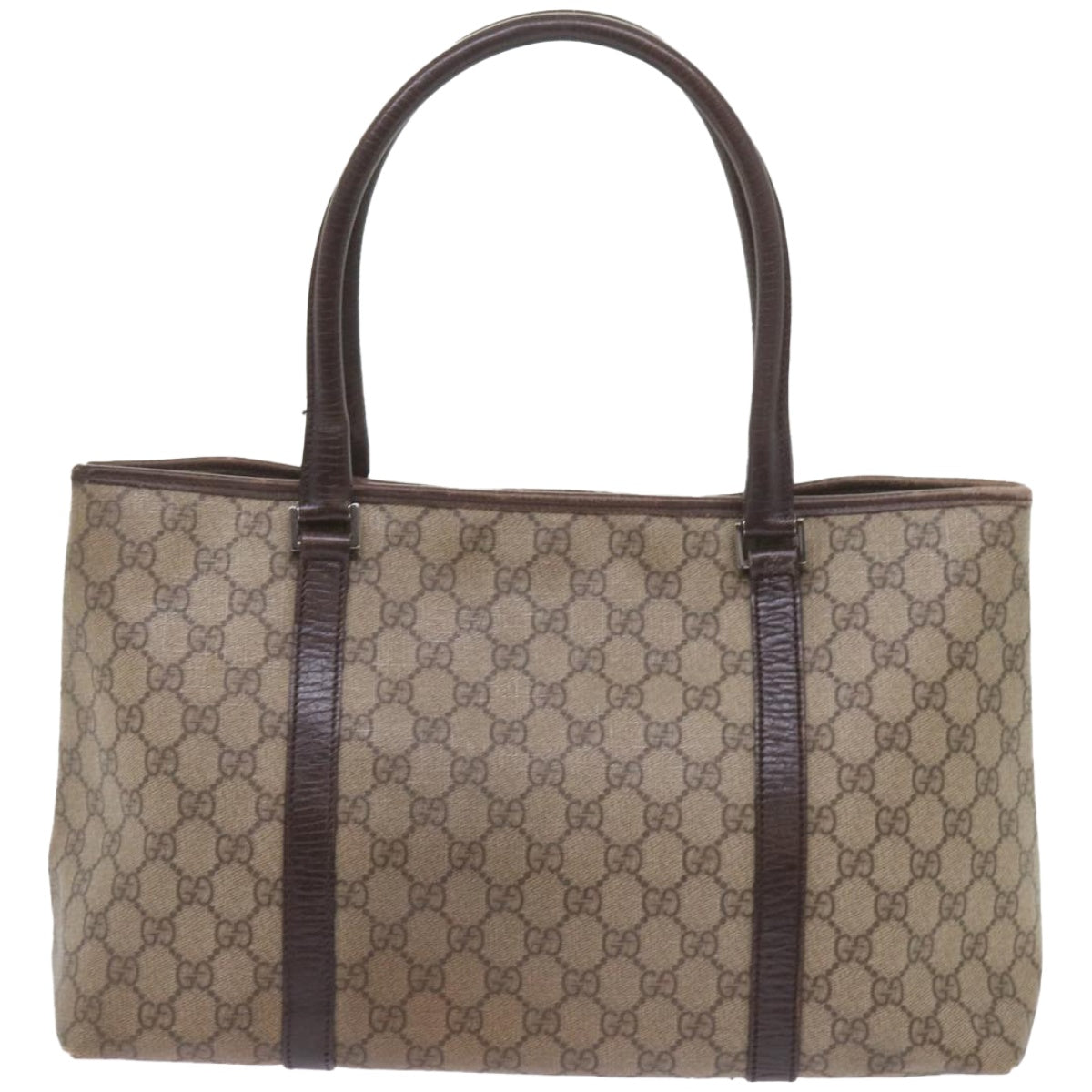 GUCCI GG Canvas Tote Bag PVC Beige  66223