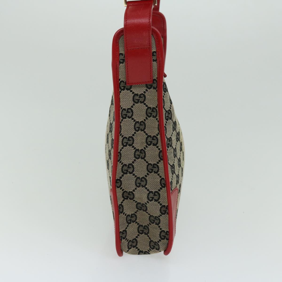 GUCCI GG Canvas Shoulder Bag Beige Red  66281