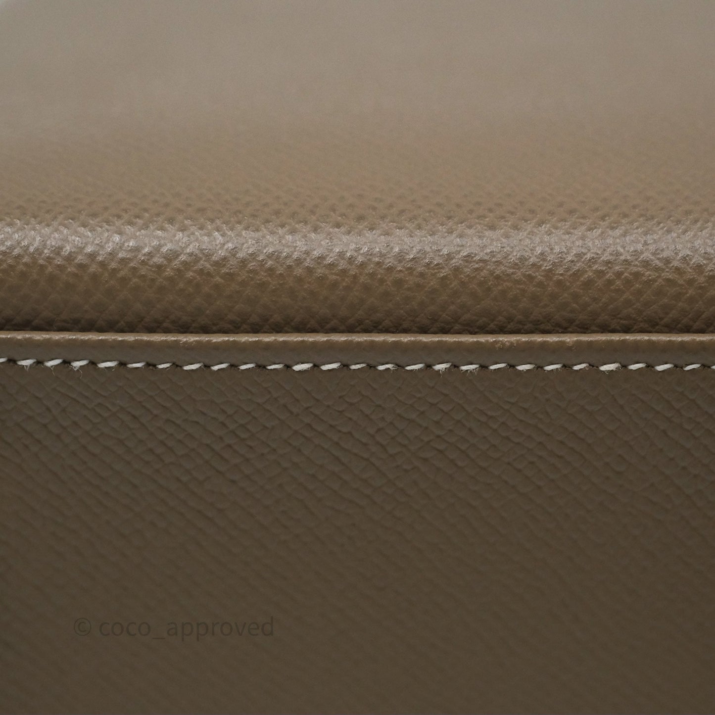 Hermès Kelly 25 Sellier Etoupe Epsom Gold Hardware
