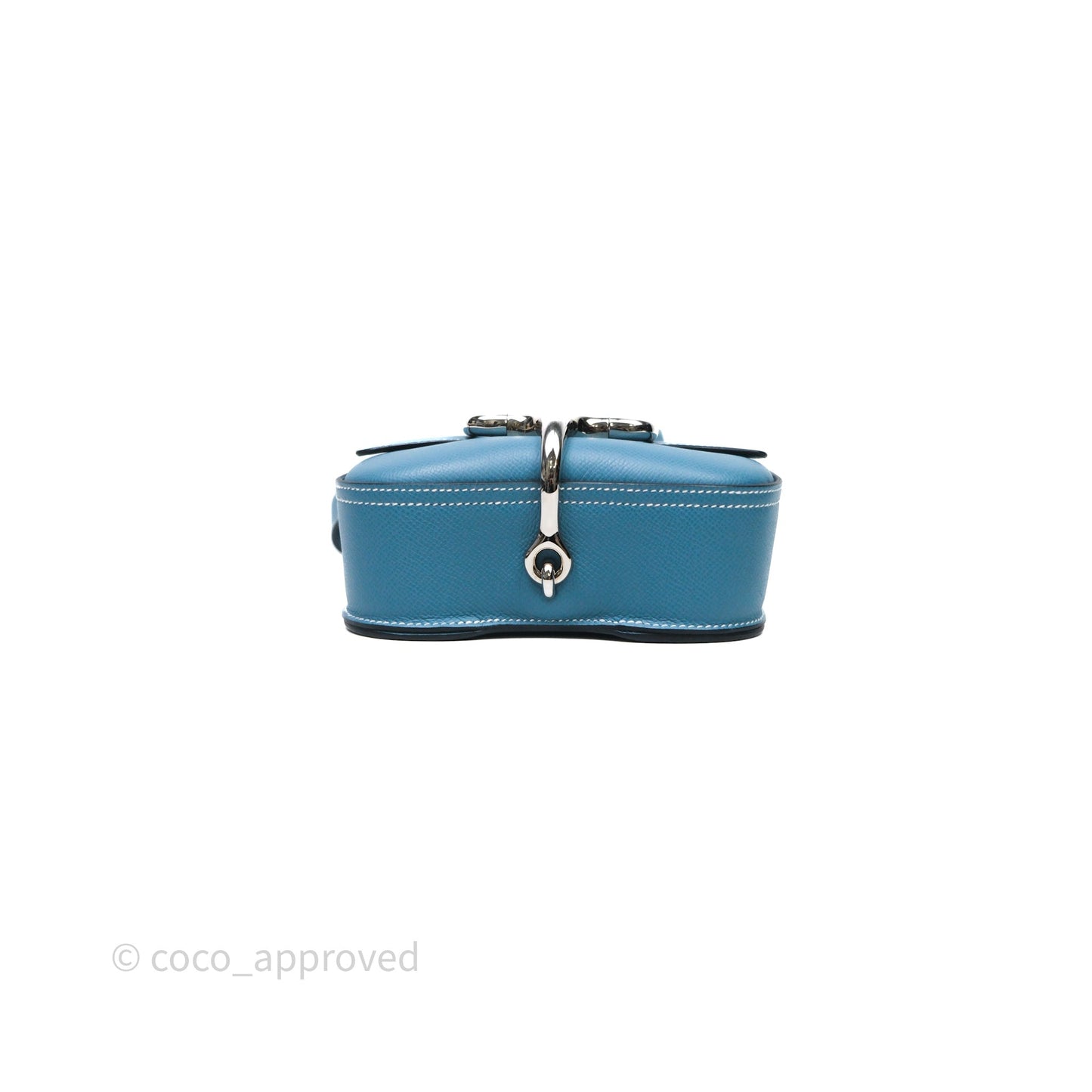 Hermès Della Cavalleria Mini II Bag 18 New Bleu Jean 75 Epsom Palladium Hardware