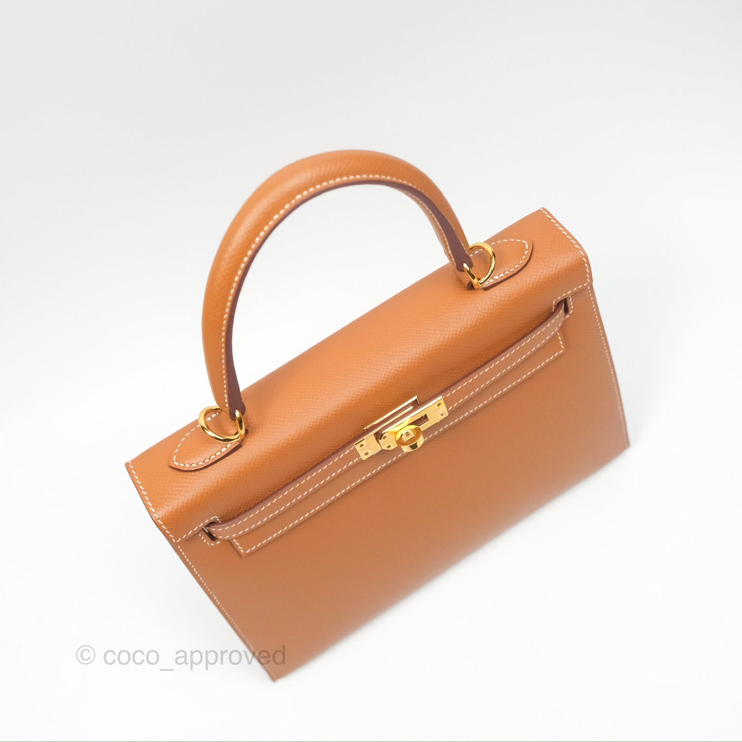 Hermès Kelly 25 Sellier Gold Epsom Gold Hardware