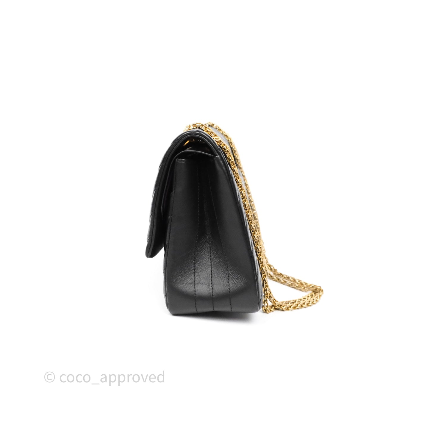 Chanel Reissue 226 Chevron Black Aged Calfskin Aged Gold Hardware