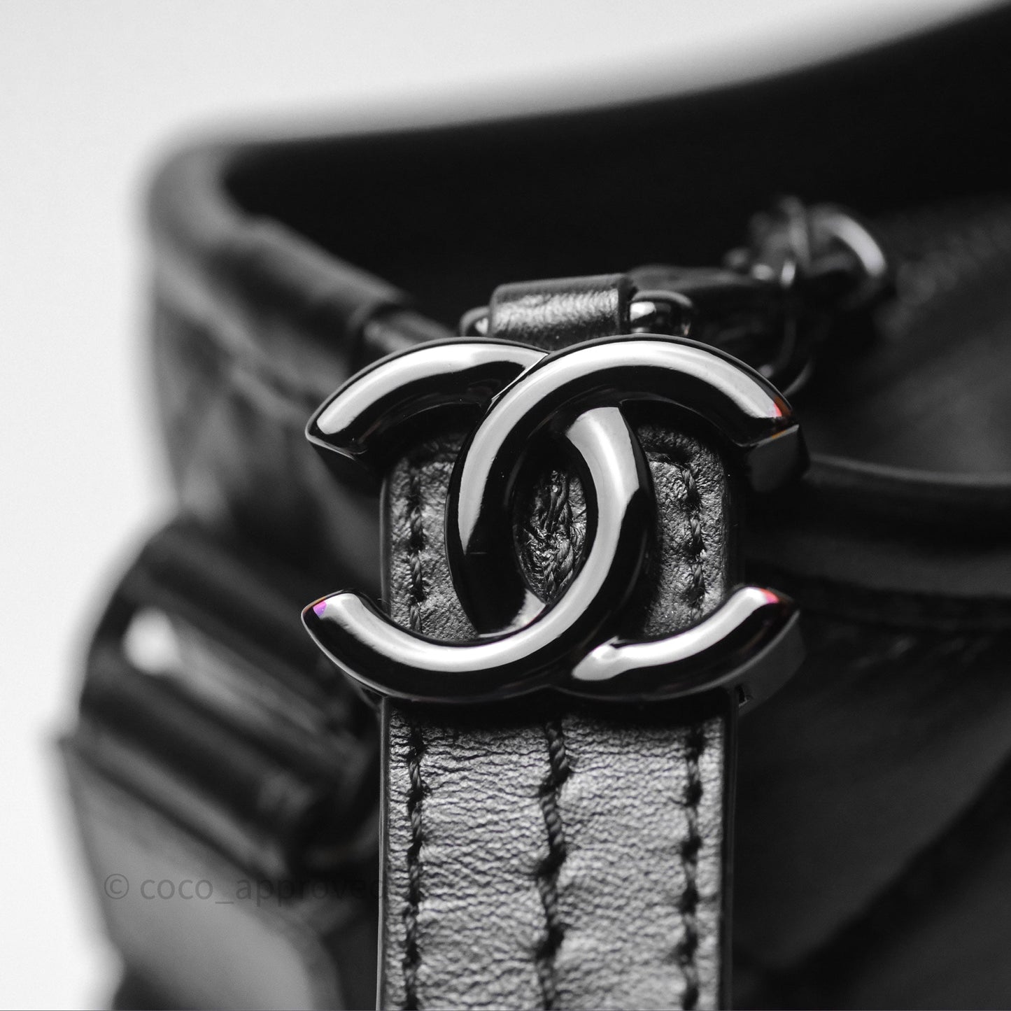 Chanel Small Gabrielle Hobo Quilted So Black Aged Calfskin