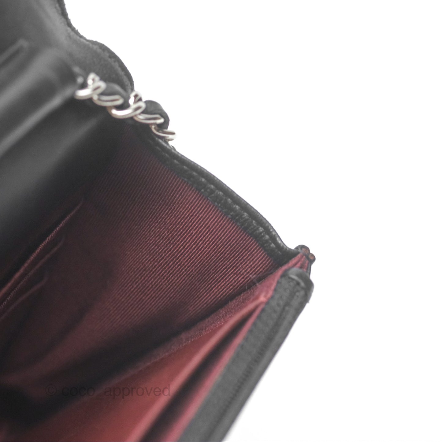 Chanel Quilted Wallet on Chain WOC Black Lambskin Palladium Hardware