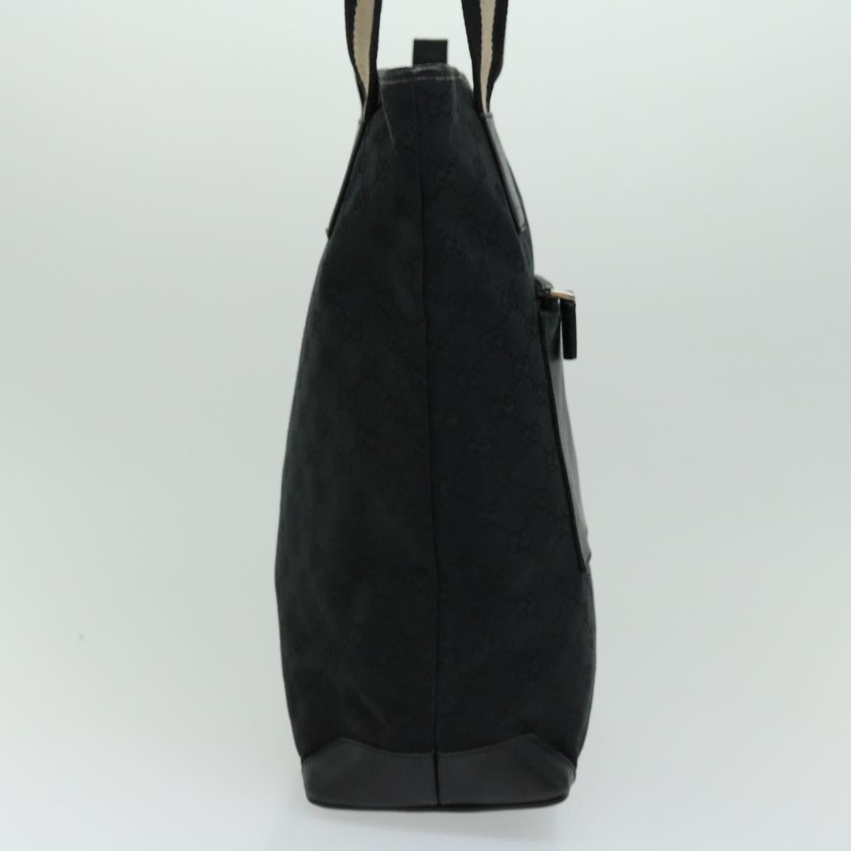 GUCCI GG Canvas Sherry Line Tote Bag Black Beige  66304