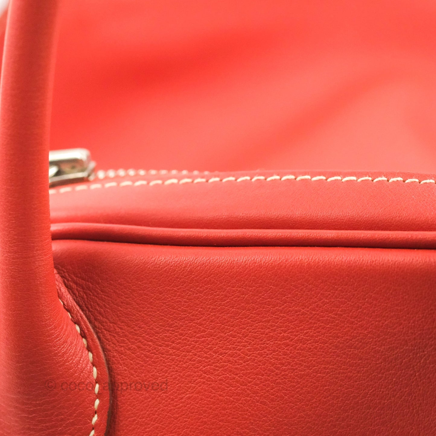 Hermès Lindy 30 Sanguine 9M Swift Palladium Hardware