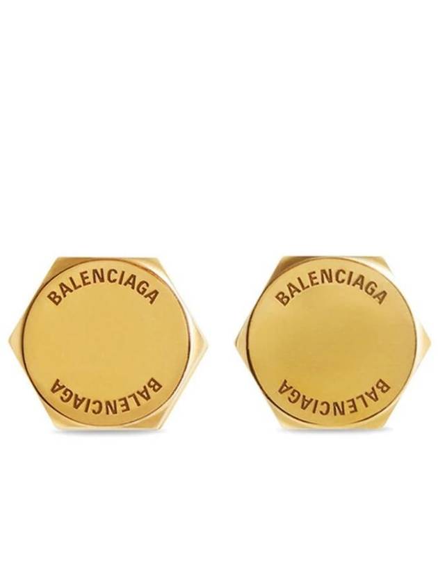 Luxury Balenciaga Garage Screw Earrings Gold