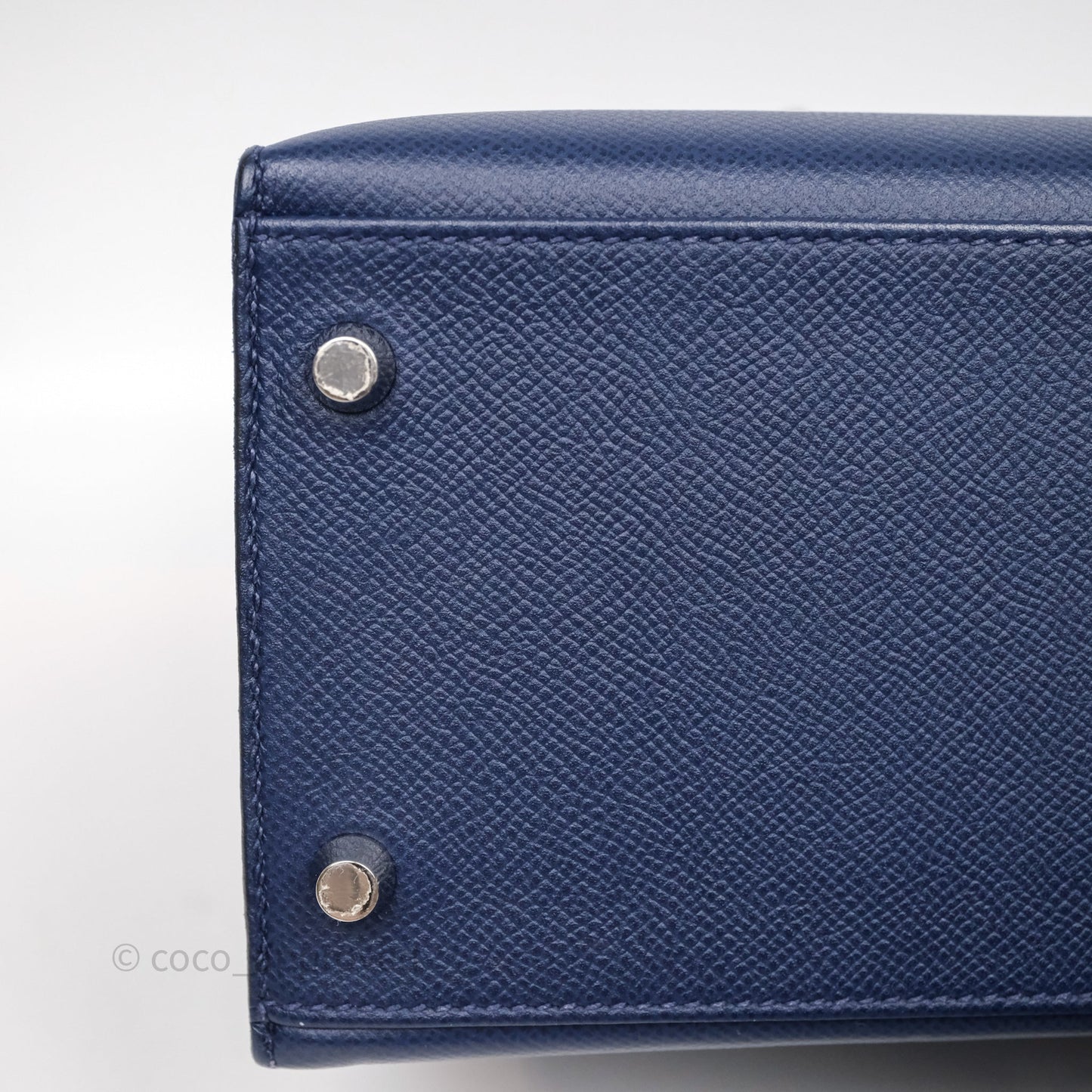 Hermes Kelly 32 Bleu Saphir 73 Epsom Palladium Hardware