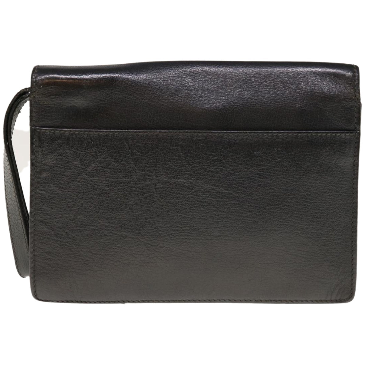 GUCCI Clutch Bag Leather Black  66343