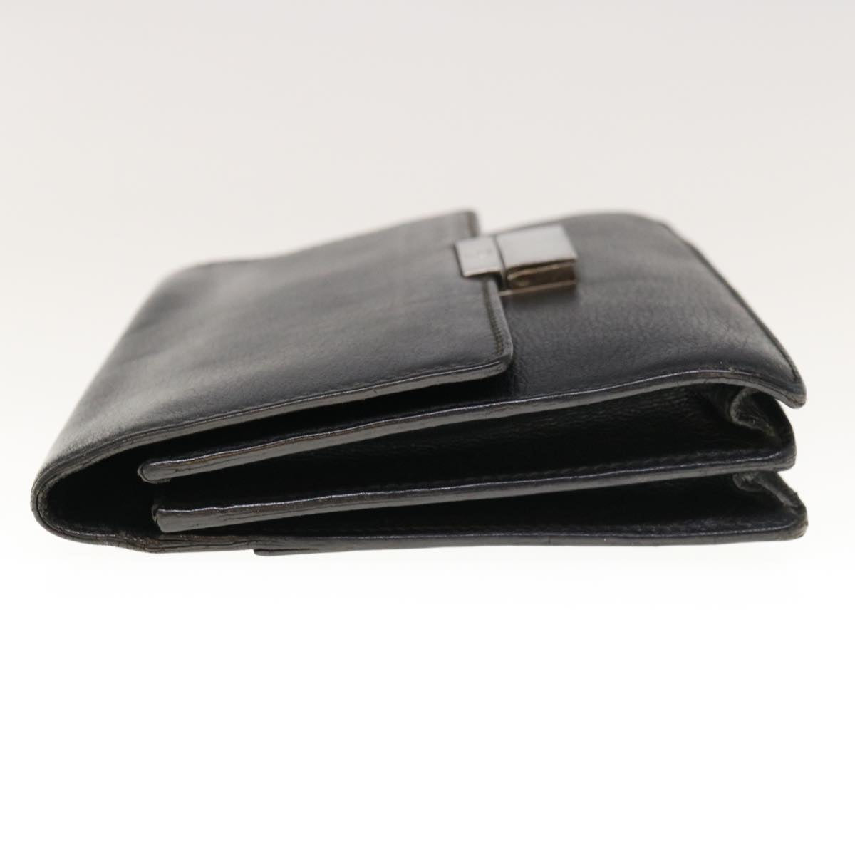 GUCCI Clutch Bag Leather Black  66343