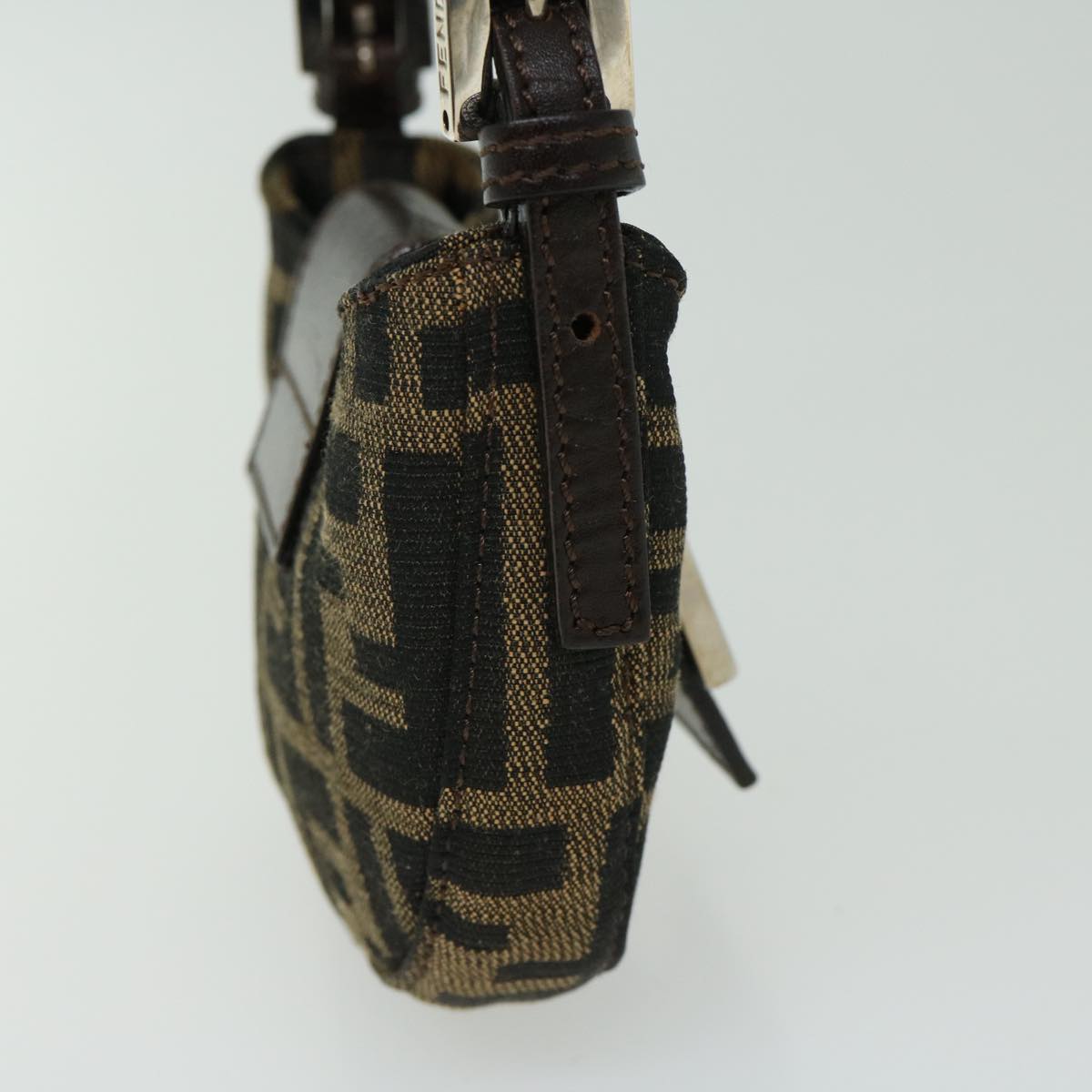 Luxury FendiZucca Canvas Mini Mamma Baguette Hand Bag Brown66352A
