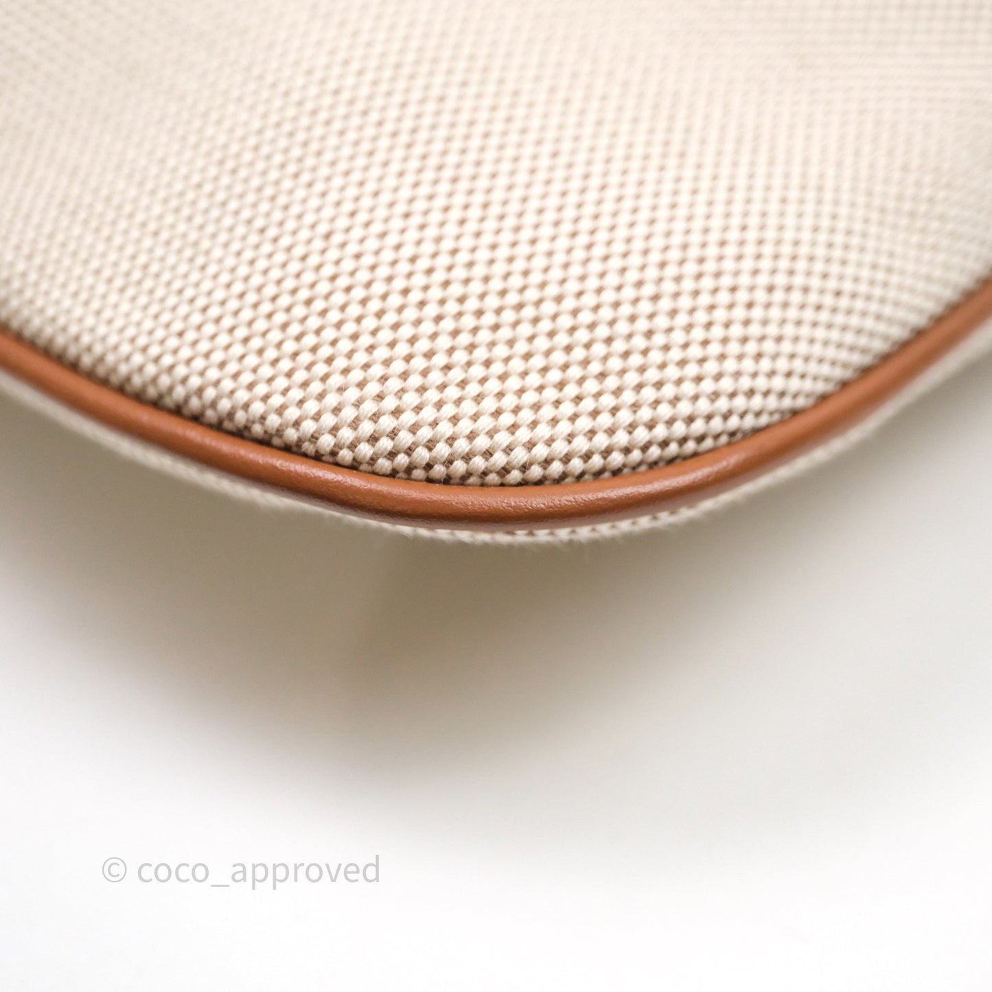 Miu Miu Ivy Tote Bag Canvas Beige/Brandy