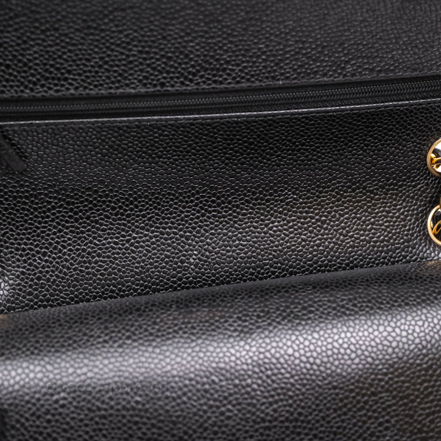 Chanel Classic M/L Medium Flap Quilted Black Caviar Gold Hardware