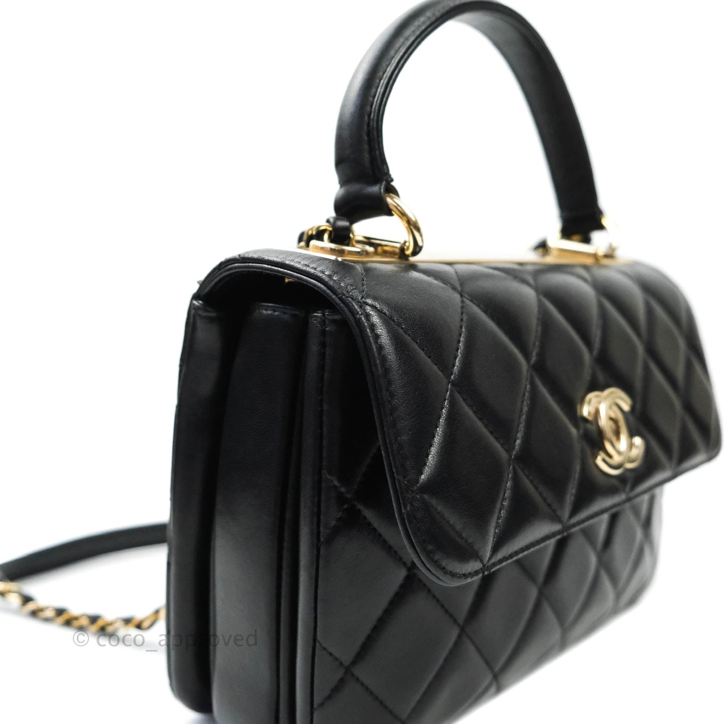 Chanel Trendy CC Small Black Lambskin Gold Hardware