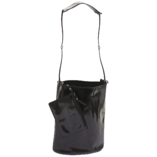 GUCCI Shoulder Bag Patent leather Black  66386