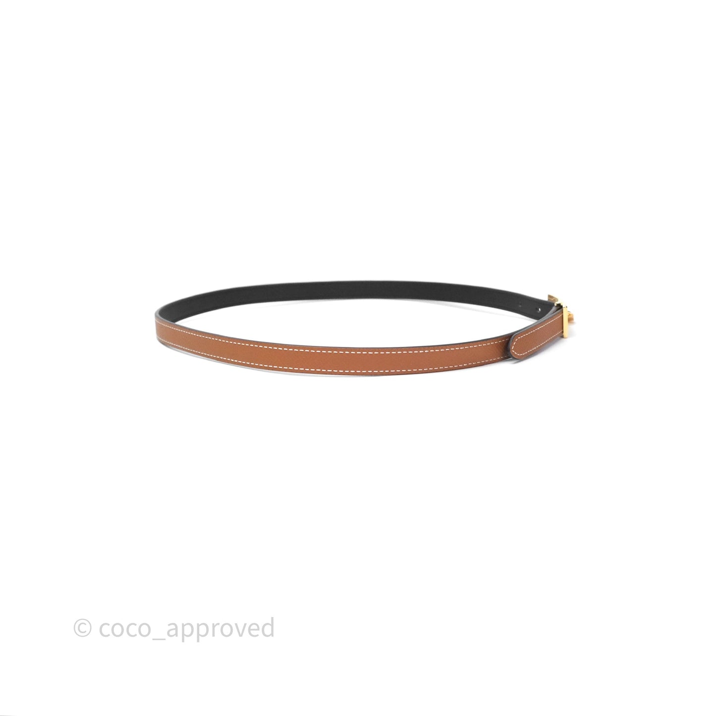 Hermès Swift/Epsom Lucky 15 Belt Gold Hardware