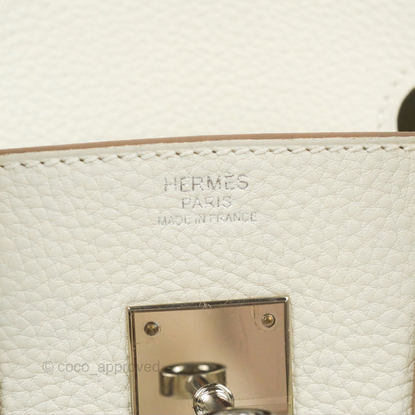 Hermès Retourne Birkin 30 Mushroom Togo Palladium Hardware