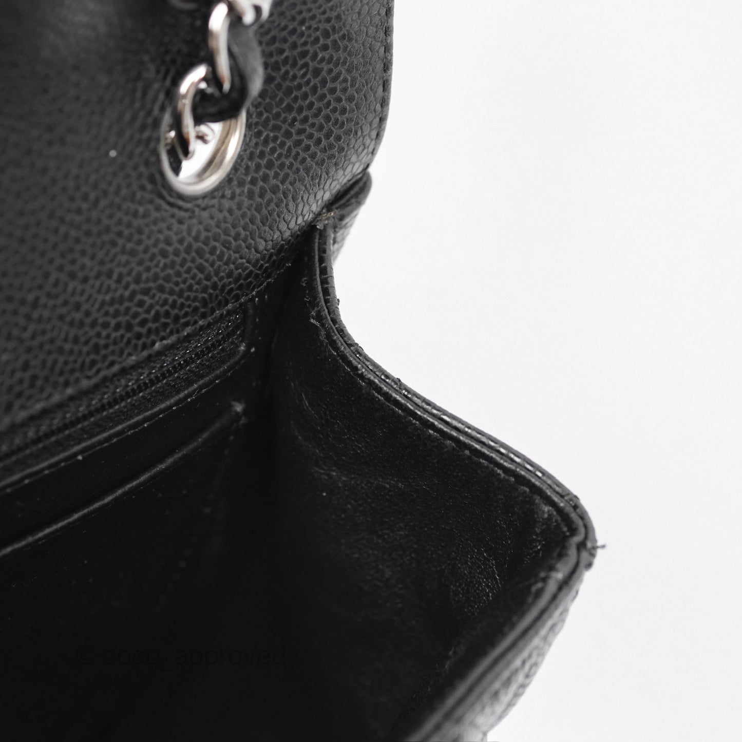 Chanel Maxi Single Flap Quilted Black Caviar Silver Hardware