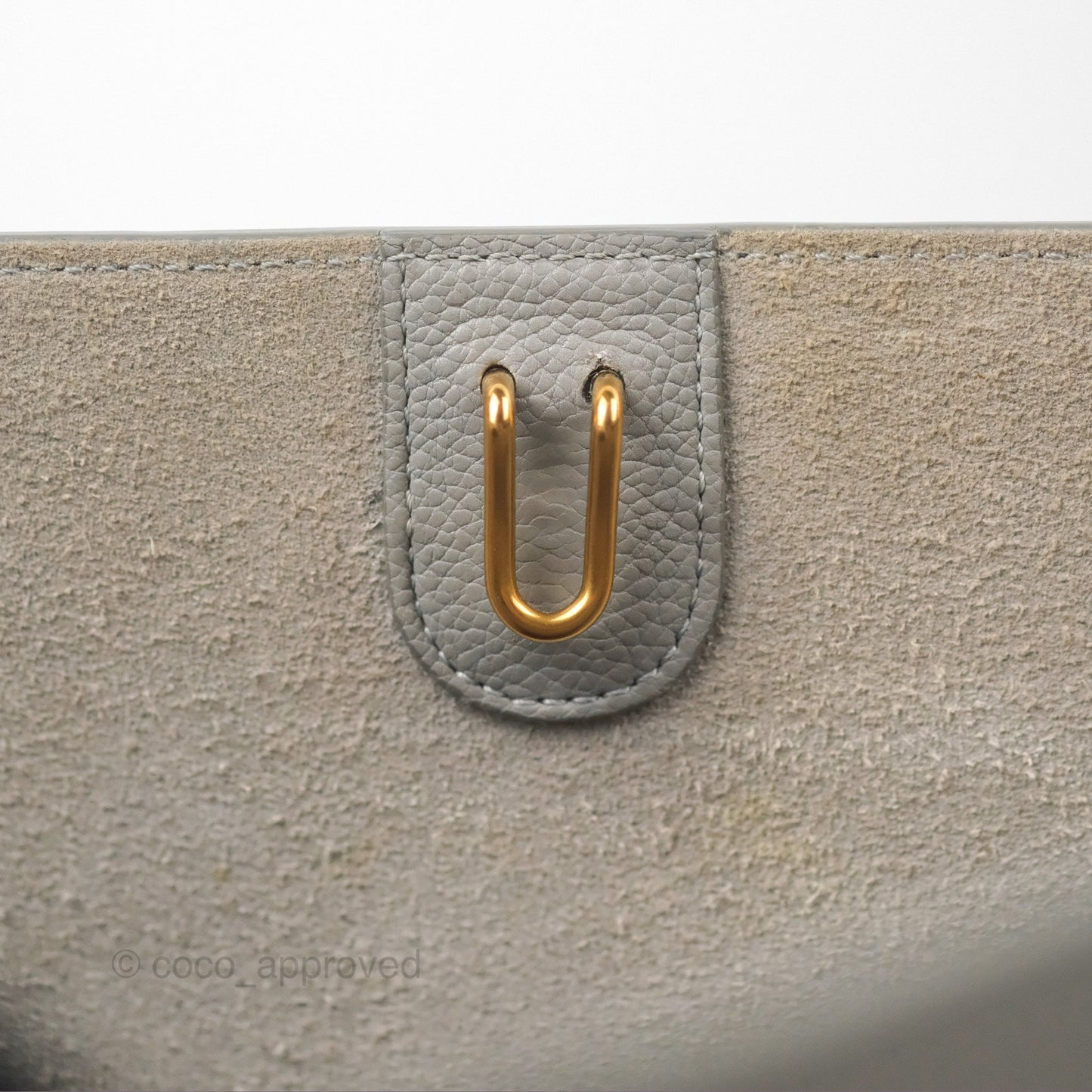 Celine Sangle Bucket Bag Grained Calfskin Grey