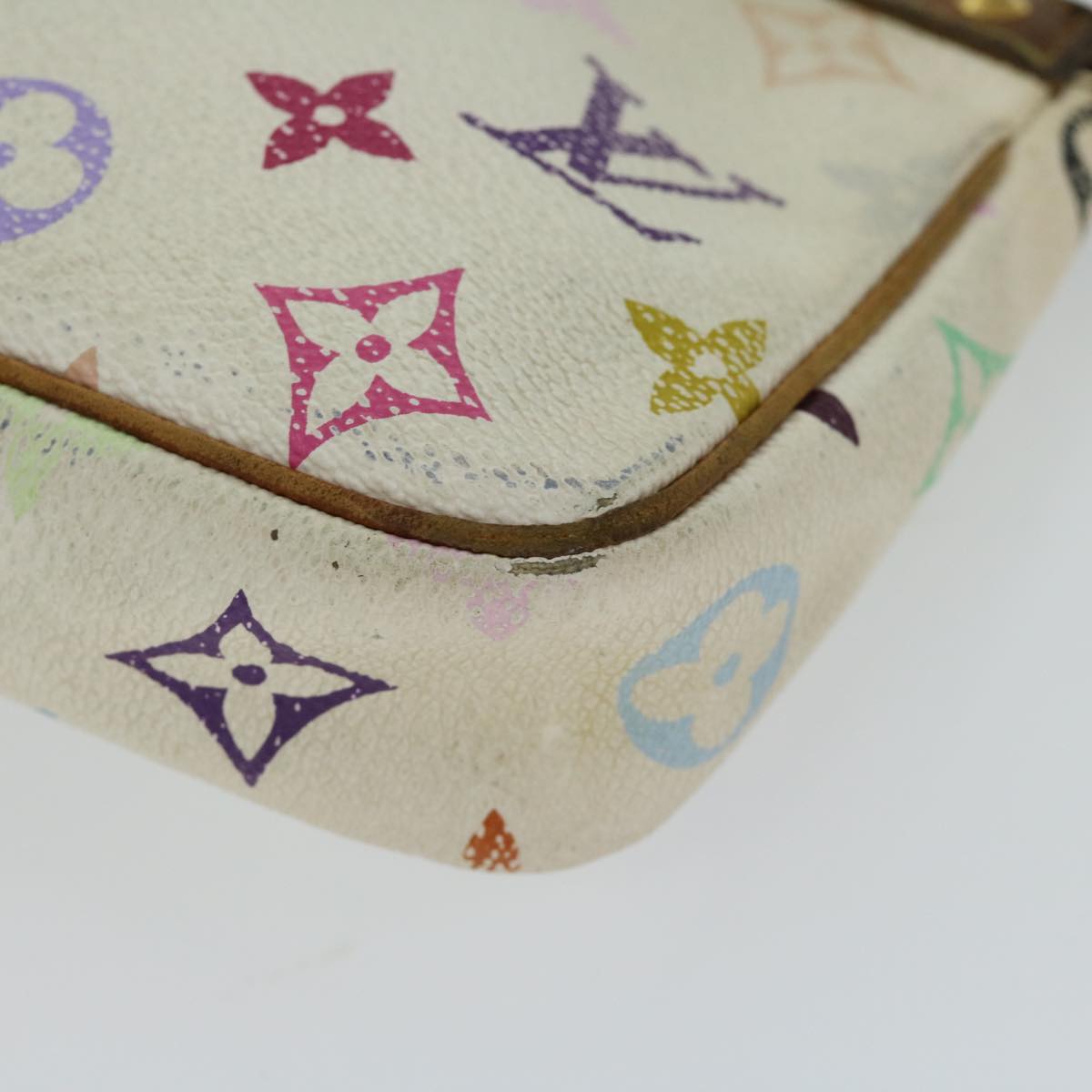 LOUIS VUITTON Multicolor Pochette Accessoires Pouch White M92649 LV 66409