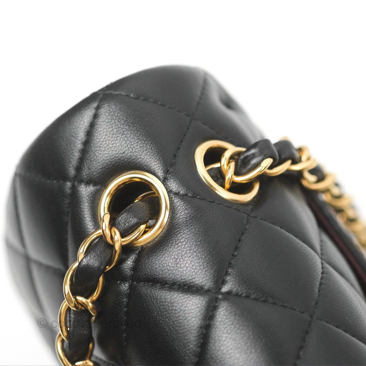 Chanel Small Classic Quilted Flap Black Lambskin Gold Hardware