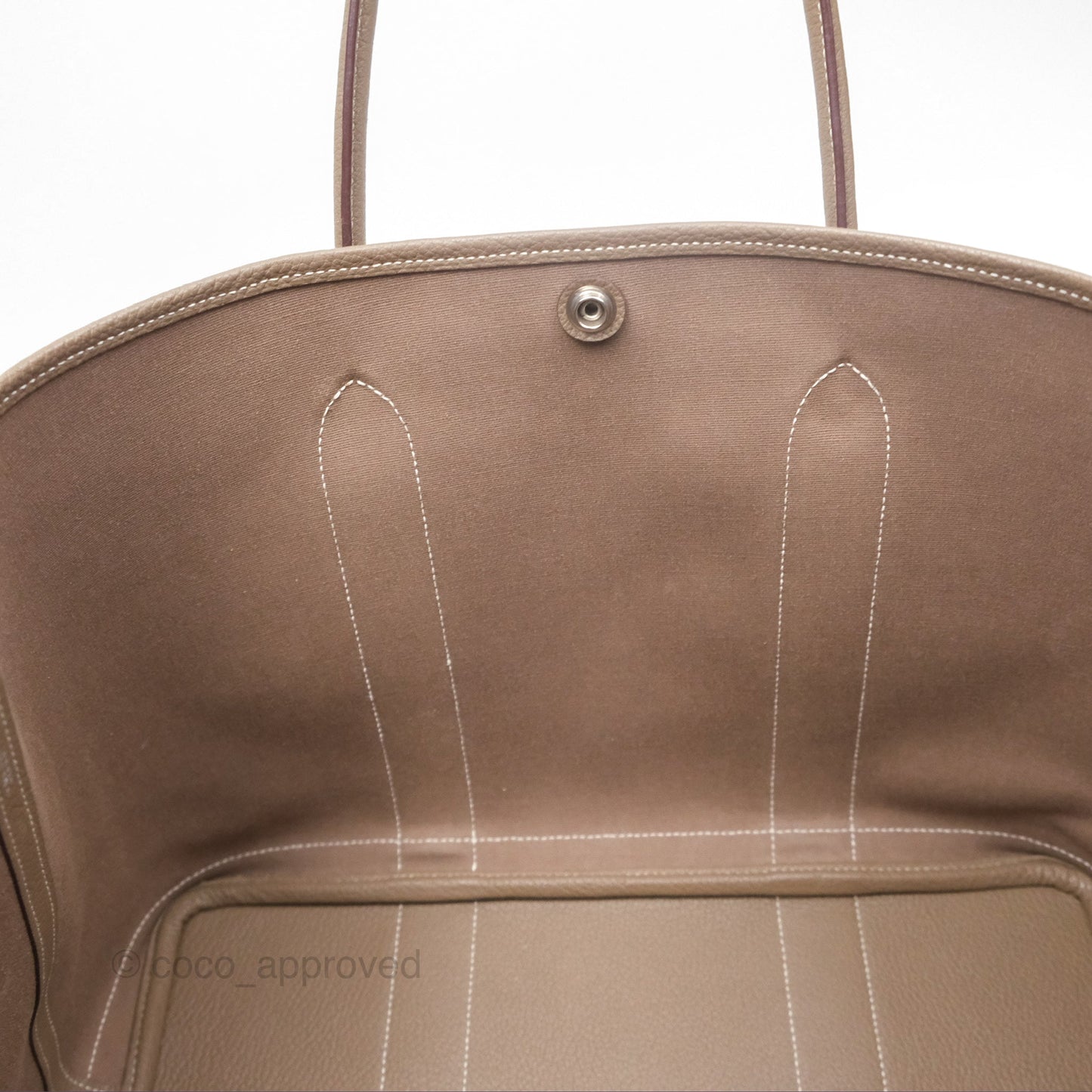 Hermès Garden Party 36 Etoupe Canvas