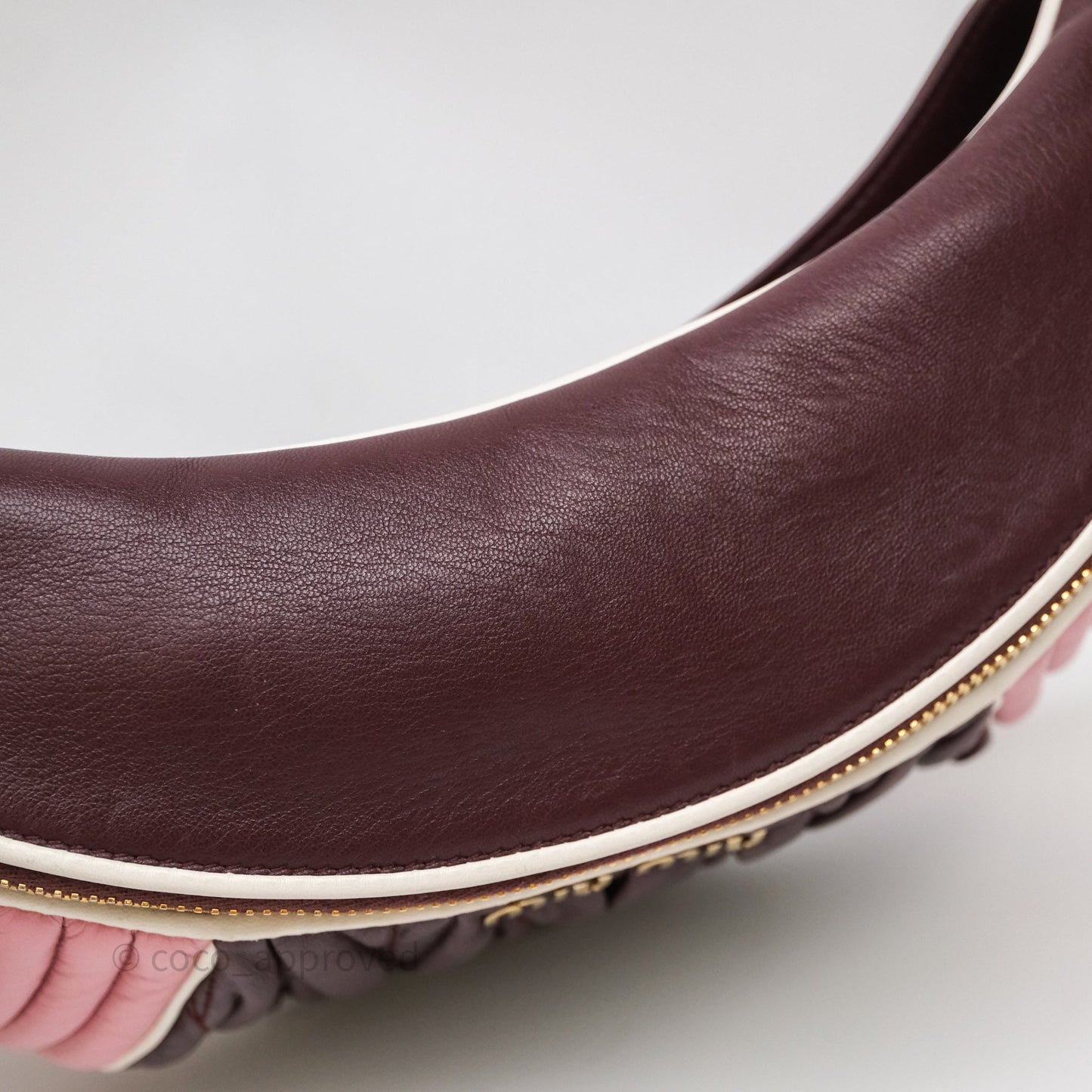 Miu Miu Bumbag Burgundy/Pink Gold Hardware