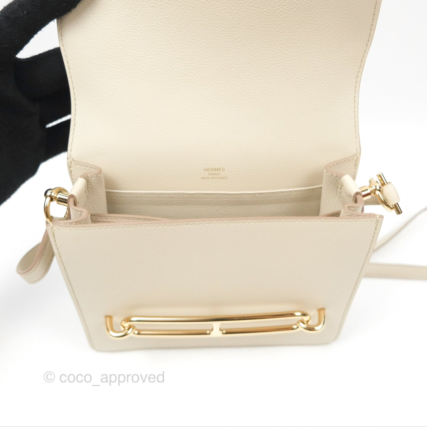 Hermès Roulis Mini 18 Beton Evercolor Permabrass Hardware