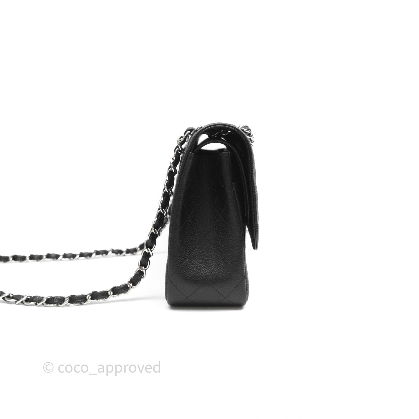 Chanel Jumbo Double Flap Black Caviar Silver Hardware⁣⁣