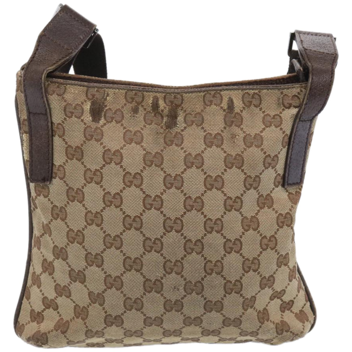 GUCCI GG Canvas Shoulder Bag Beige 122798  66497