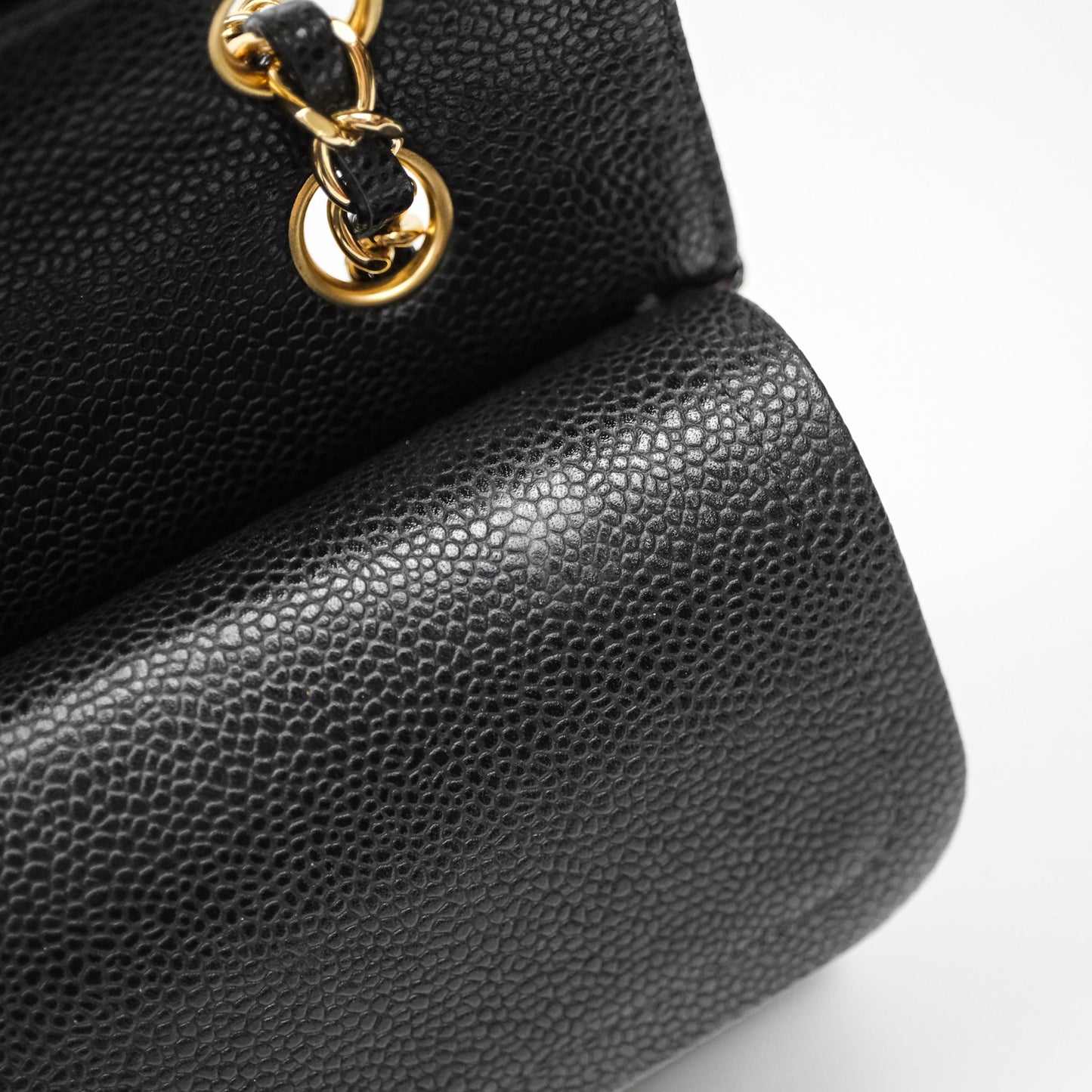 Chanel Classic Medium Flap Quilted Black Caviar Gold Hardware