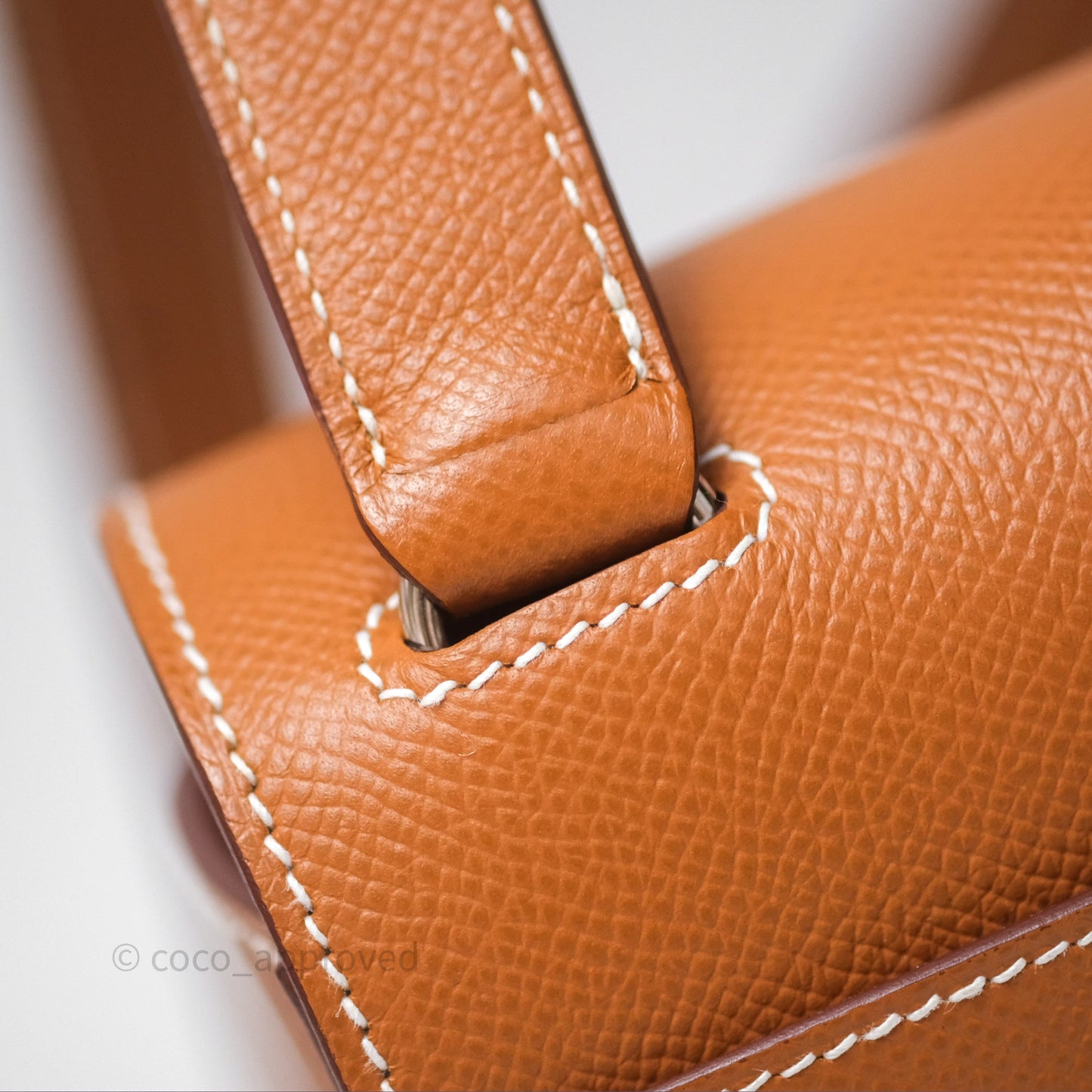 Hermès Della Cavalleria Mini Bag Gold 37 Epsom Palladium Hardware