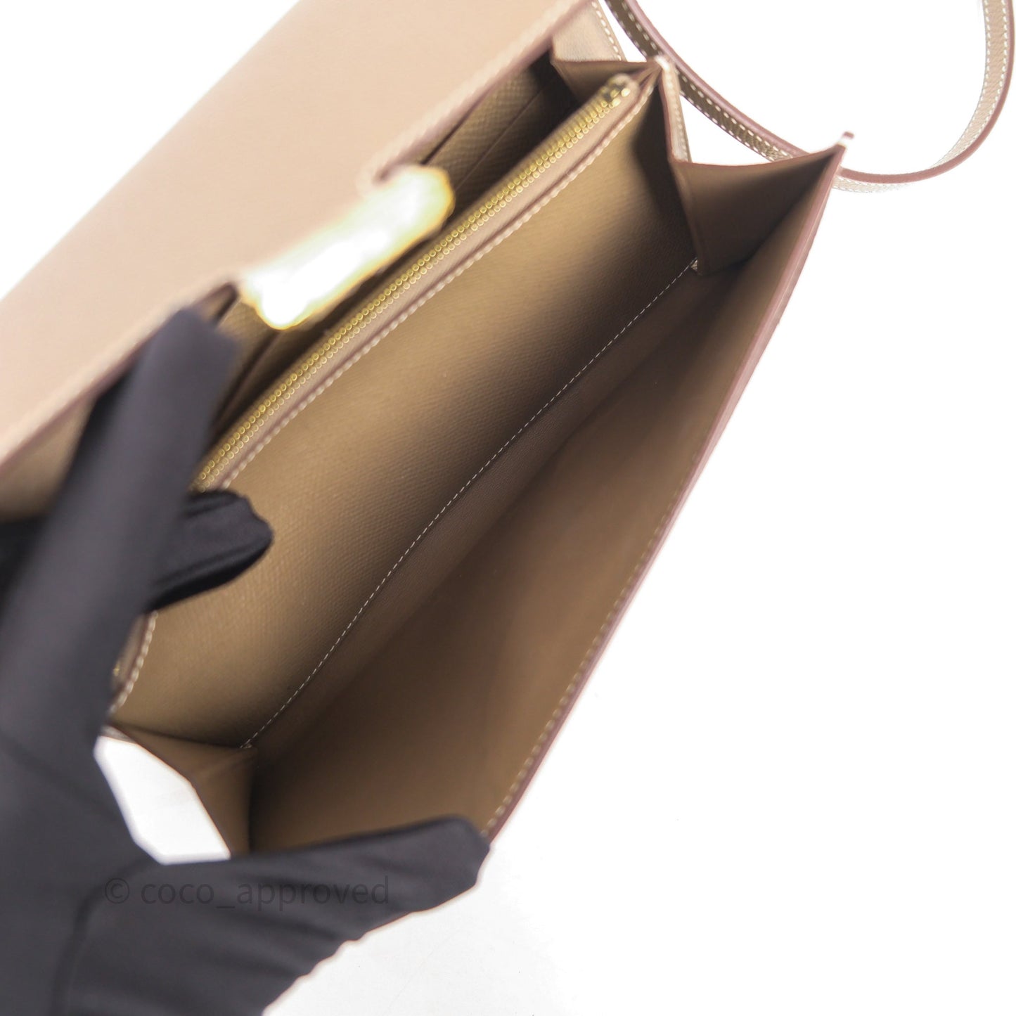 Hermès Constance To Go Wallet Etoupe 18 Epsom Gold Hardware
