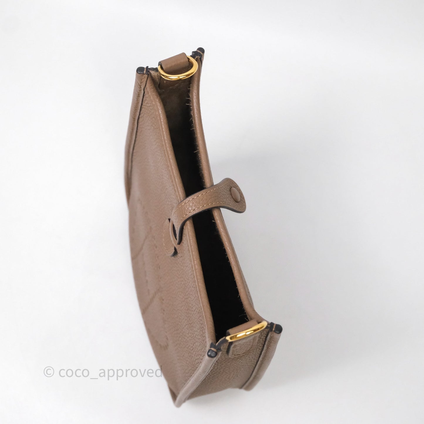 Hermès Mini Evelyne 16 Etoupe Clemence Gold Hardware